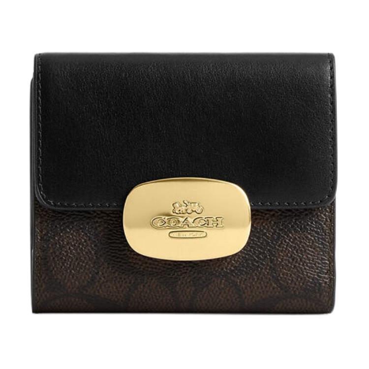 https://d2cva83hdk3bwc.cloudfront.net/CW801-IMXAQ-coach-eliza-coated-canvas-wallet-small-size-women-s-walnut-wood-with-black-accents-1.jpg