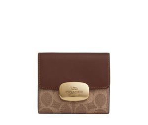 Buy Coach Eliza Coated Canvas Wallet Small Size Women's Tan & Brown at Sasom – Authentic and Ready to Ship