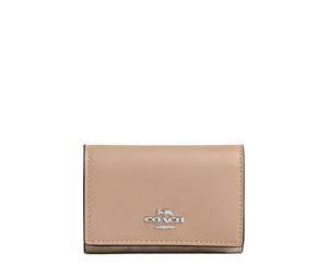Buy Coach Micro Coated Canvas With Leather Wallet Mini Women's Sand & Gray Umber at Sasom – Authentic and Ready to Ship