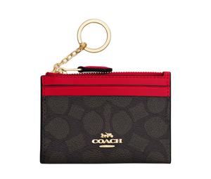 Buy Coach Canvas Coated Canvas Card Holder Mini Women's Red at Sasom – Authentic and Ready to Ship