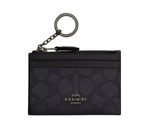 Buy Coach Canvas Coated Canvas Card Holder Mini Women's Charcoal & Black at Sasom – Authentic and Ready to Ship
