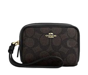 Buy Coach Belt Artificial Leather With Recycled Leather Wrist Bags Clutches Women's Walnut Black at Sasom – Authentic and Ready to Ship