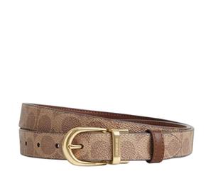 Buy Coach Coated Canvas Leather Belts Unisex Gold/Tan/Brown Width 2.5cm at Sasom – Authentic and Ready to Ship