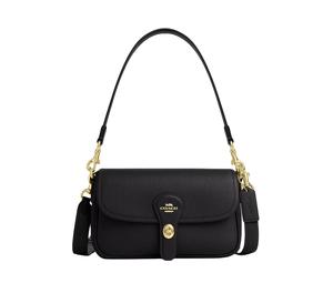 Buy Coach Cow Leather Shoulder Bag Medium Size Women's Black at Sasom – Authentic and Ready to Ship
