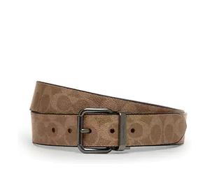 Buy Coach Canvas Leather Belts Unisex Brown Width: 3.8CM at Sasom – Authentic and Ready to Ship