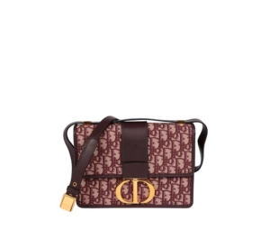 Buy Dior Burgundy Oblique Jacquard & Burgundy Leather 30 Montaigne Bag In Gold Hardware With Red at Sasom – Authentic and Ready to Ship