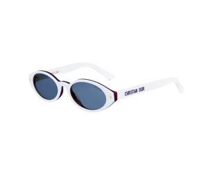 Buy Dior Pacific R1I In White Navy Blue And Red Oval Acetate Frame With Blue Lenses at Sasom – Authentic and Ready to Ship