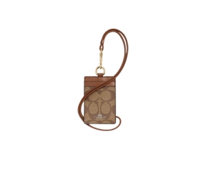 Buy Coach Id Lanyard In Signature Canvas With Gold Hardware Khaki at Sasom – Authentic and Ready to Ship