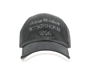 Buy Acne Studios Logo stamp cap Grey at Sasom – Authentic and Ready to Ship