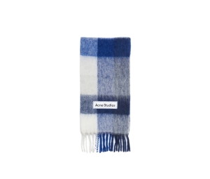 Buy Acne Studios Mohair Checked Scarf Royal Blue at Sasom – Authentic and Ready to Ship