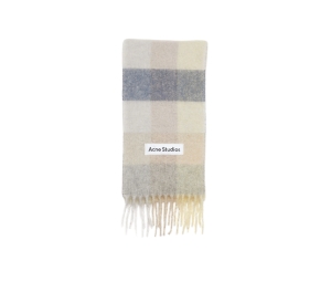 Buy Acne Studios Mohair Checked Scarf Vanilla at Sasom – Authentic and Ready to Ship