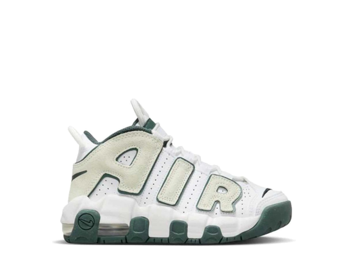 uptempo green and white