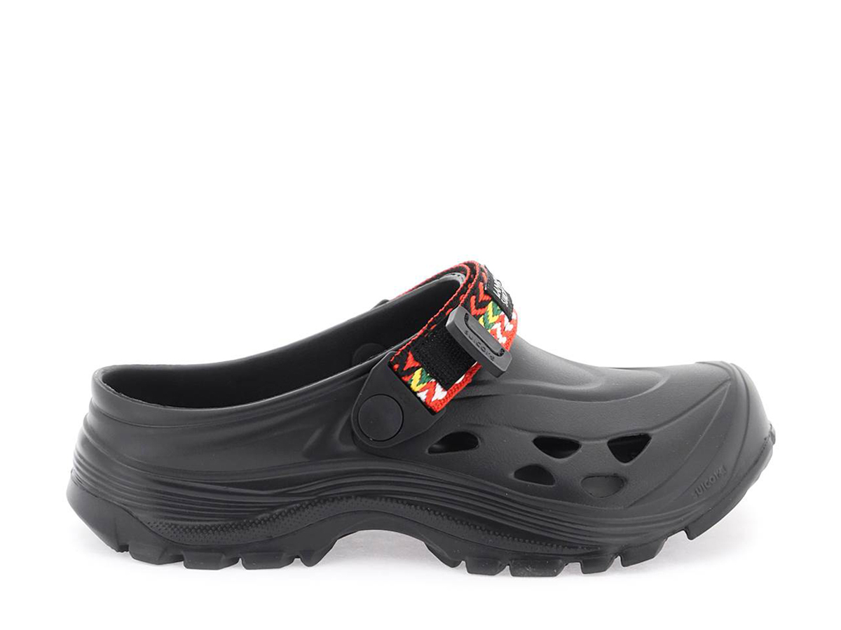 SASOM รองเท้า Lanvin Rubber Clogs With Multicolored Strapblack Eva (W