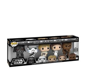 Buy Funko Pop! Star Wars Darth Vader/Stormtrooper/Luke Skywalker/Princess Leia/Chewbacca 2022 Galactic Convention Exclusive 5-Pack at Sasom – Authentic and Ready to Ship