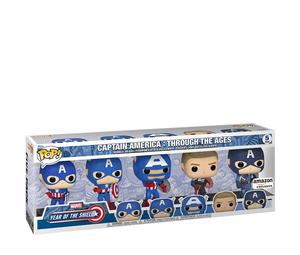 Buy Funko Pop! Marvel Year Of The Shield Captain America: Through The Ages Amazon Exclusive 5-Pack at Sasom – Authentic and Ready to Ship