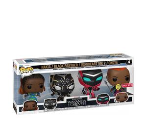 Buy Funko Pop! Marvel Studios Black Panther Wakanda Forever GITD Target Exclusive 4-Pack at Sasom – Authentic and Ready to Ship