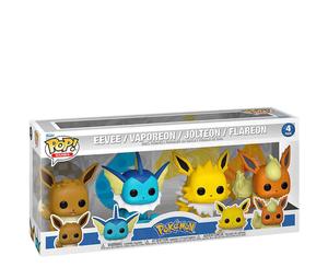 Buy Funko Pop! Games Pokemon Eevee, Vaporeon, Jolteon and Flareon 4-Pack at Sasom – Authentic and Ready to Ship