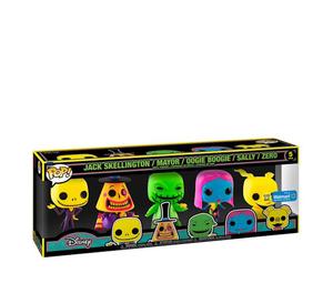 Buy Funko Pop! Disney The Night Before Christmas Black Light Jack Skellington/Mayor/Oogie Boogie/Sally/Zero Walmart Exclusive 5-Pack at Sasom – Authentic and Ready to Ship