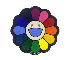 Buy Takashi Murakami Flower Floor Mat Rug Rainbow/Ecru Beige at Sasom – Authentic and Ready to Ship