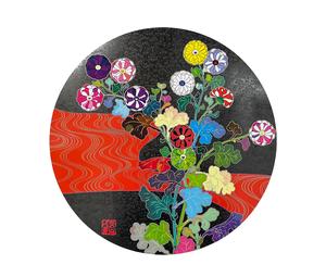 Buy Takashi Murakami Korin Hohashi: Flowers Blooming on the Island of Death Prints (Signed, Edition of 300) Black Red at Sasom – Authentic and Ready to Ship