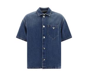 Buy Prada Shirts Men Marine Blue at Sasom – Authentic and Ready to Ship