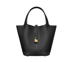 Buy Hermes Picotin Lock Taurillon Clemence Leather Basket Bag Bucket Bag Handbag 22 Women's Noir Black at Sasom – Authentic and Ready to Ship