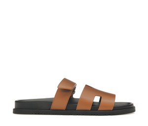 Buy Hermes Chypre Sandal Naturel Black Smooth Calfskin Leather (M) at Sasom – Authentic and Ready to Ship
