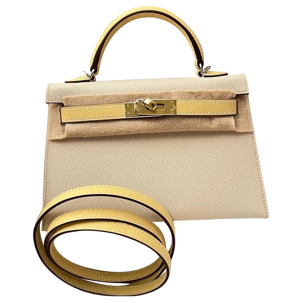 Mini Kelly Milkshake SASOM | กระเป๋า Hermes Mini Kelly Epsom Leather Shoulder Bag Crossbody ...