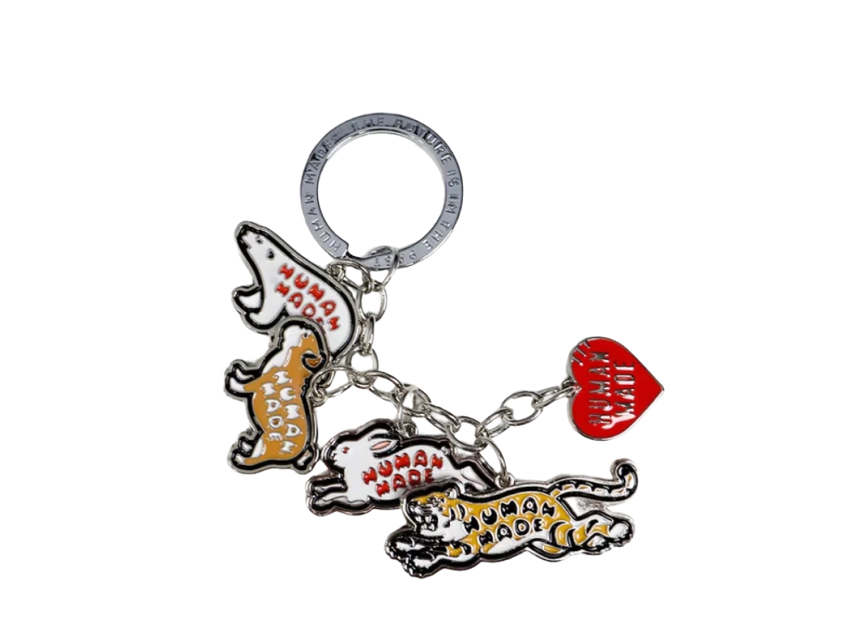 キーホルダー・キーリング [Human Made] Animal Keyring Silver Humanmade Human Made Animal Rabbit Keychain #1 Key Ring