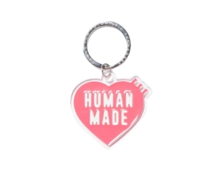 Buy Human Made Acrylic Heart Keyring Pink at Sasom – Authentic and Ready to Ship