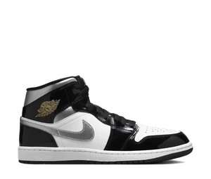 Buy Jordan 1 Mid SE Patent Black White Metallic Silver Metallic Gold at Sasom – Authentic and Ready to Ship
