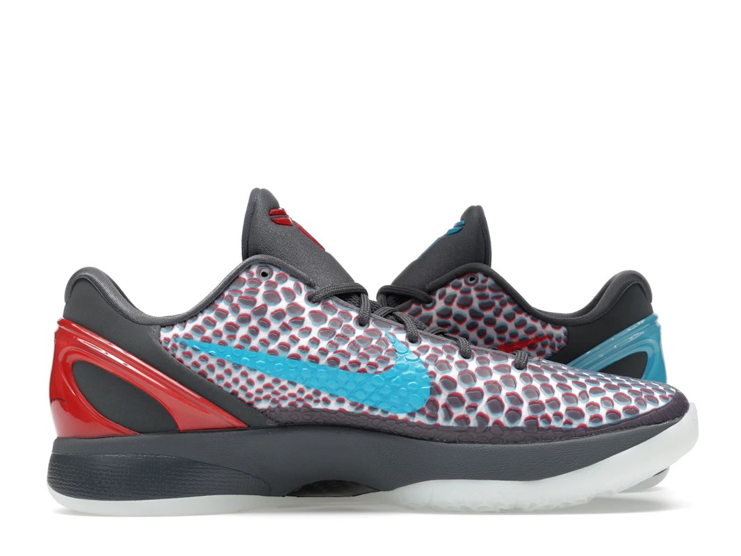 Nike Nike Kobe 6 Protro Dark Grey Chlorine Blue Daring Red - view 3