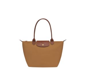 Buy Longchamp Le Pliage Original M Tote Bag In Recycled Canvas With Gold Hardware Fawn at Sasom – Authentic and Ready to Ship