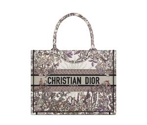 Buy Dior BookTote Embroidery Tote Bag Shopping Bag Handbag Medium Size Women's Beige & Multicolor at Sasom – Authentic and Ready to Ship