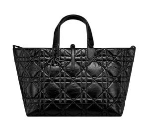 Buy Dior Cow Leather Tote Bag Shopping Bag Handbag Shoulder Bag Large Size Women's Black at Sasom – Authentic and Ready to Ship