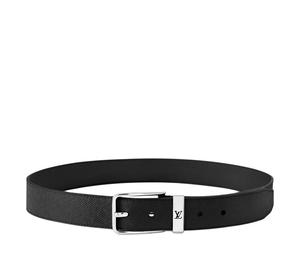Buy Louis Vuitton Metal Leather Metal Parts Leather Belts Men's Black Width 3.5CM at Sasom – Authentic and Ready to Ship