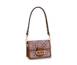 Buy Louis Vuitton Dauphine Cow Leather Shoulder Straps Women's Brown Red at Sasom – Authentic and Ready to Ship