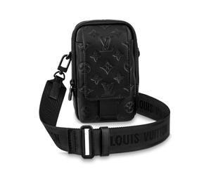 Buy Louis Vuitton Cow Leather Cell Phone Pouch Regular Men's Black at Sasom – Authentic and Ready to Ship