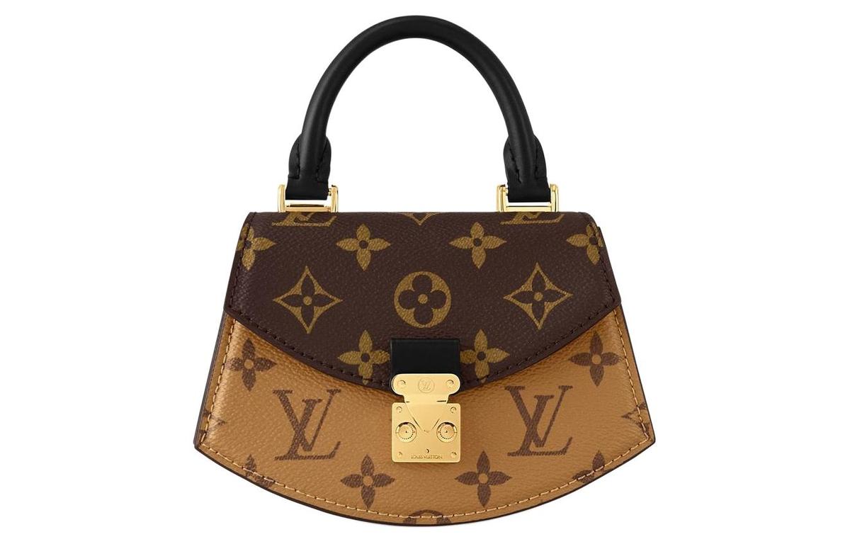 Louis Vuitton Coated Canvas Cow Leather Patchwork Fan Bag Handbag Shoulder  Bag Crossbody Bag Women's Dark Brown Brown