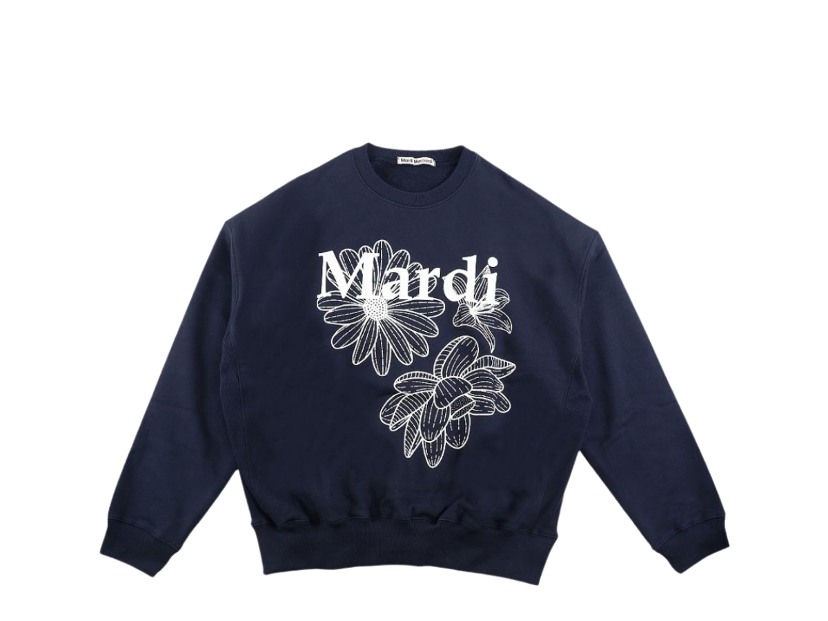 Mardi Mercredi Sweatshirt Triple Flower Navy White