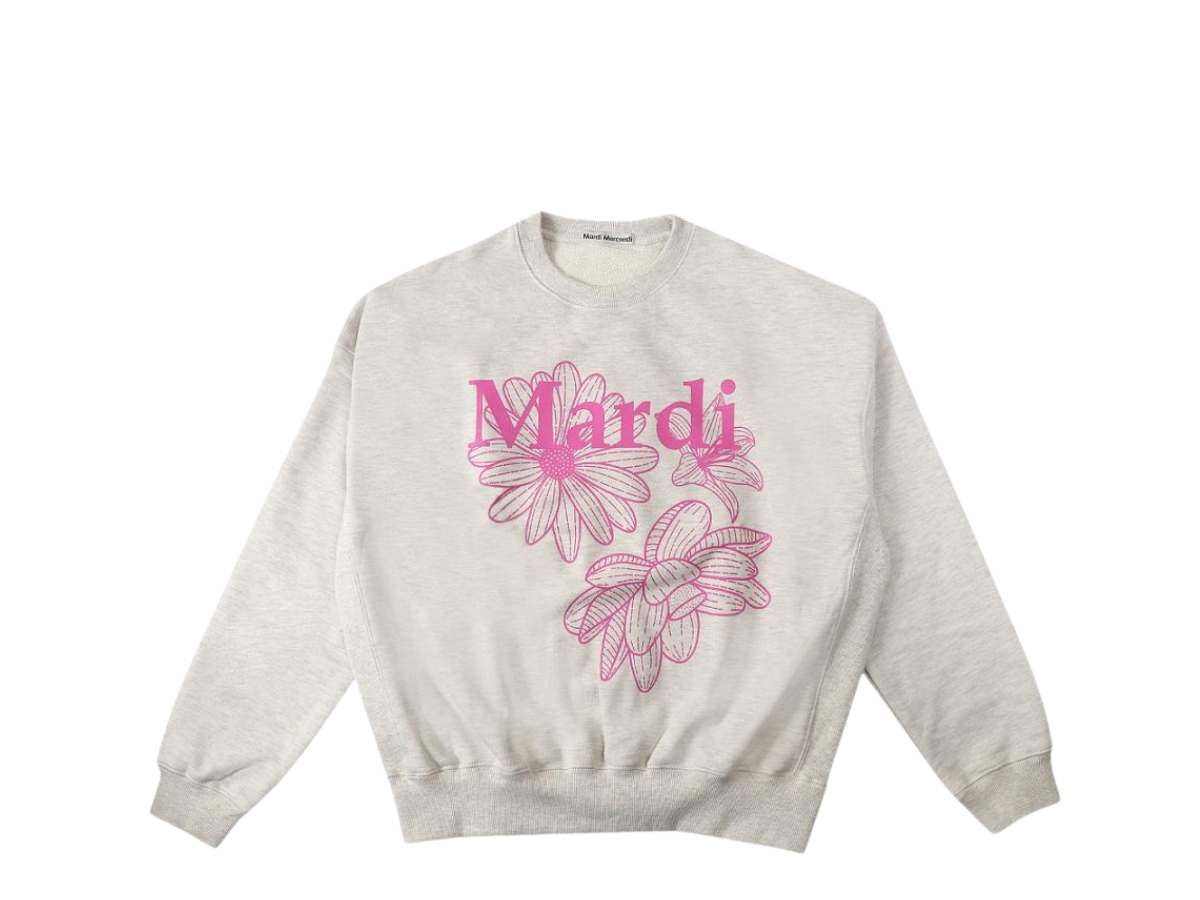 Mardi Mercredi Sweatshirt Triple Flower Oatmeal Pink