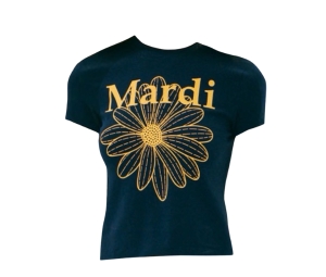 ★ Mardi Mercredi ★ CROPPED TSHIRT FLOWERMARDI CROPPED TSHIRT FLOWERMARDI BLOSSOM_WHITE NAVY - MARDI MERCREDI