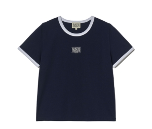 Marithe Francois Girbaud W Classic Logo Ringer Tee Pink