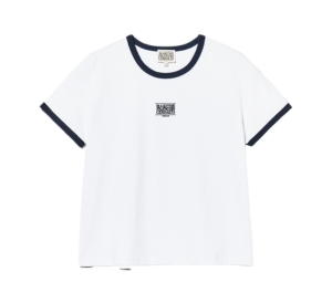 Buy Marithe Francois Girbaud W Classic Logo Ringer Tee White at Sasom – Authentic and Ready to Ship