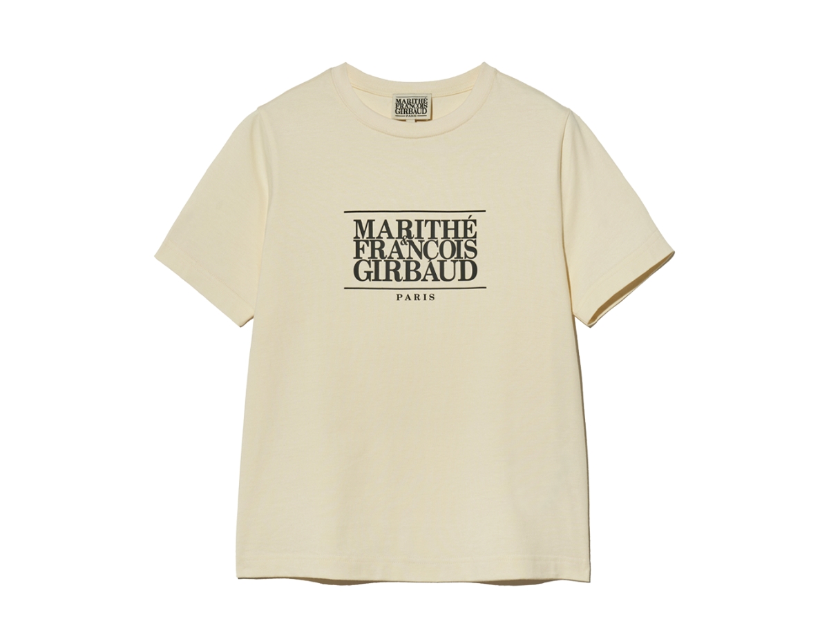 ★Marithe + Francois Girbaud★ W CLASSIC LOGO TEE cream MARITHÉ + FRANÇOIS GIRBAUD | Simple but cute W CLASSIC LOGO