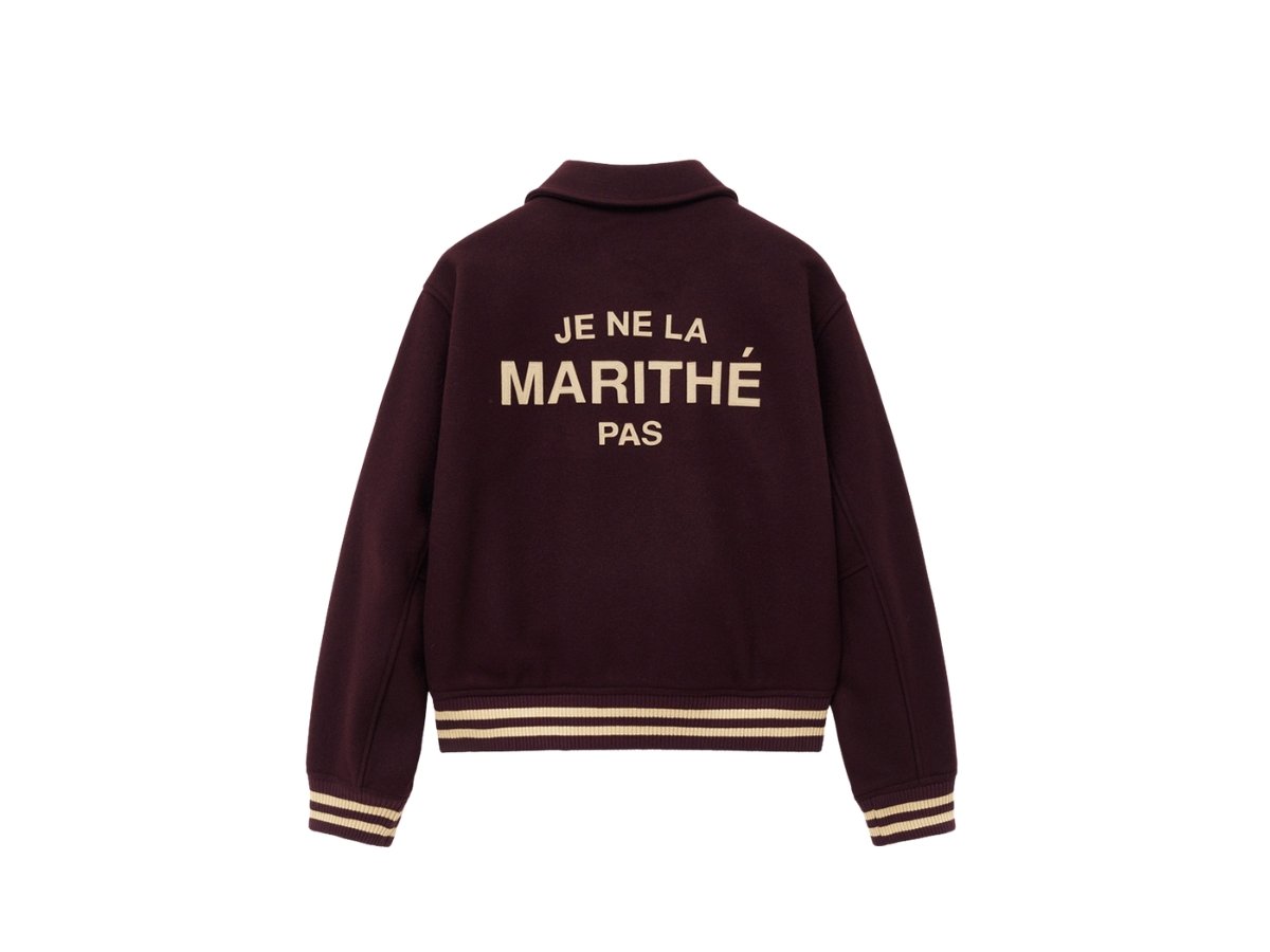 ジャケット Marithe + Francois Girbaud JE NE LA VARSITY JACKET burgundy Marithe Francois Girbaud Je Ne La Varsity Jacket Burgundy