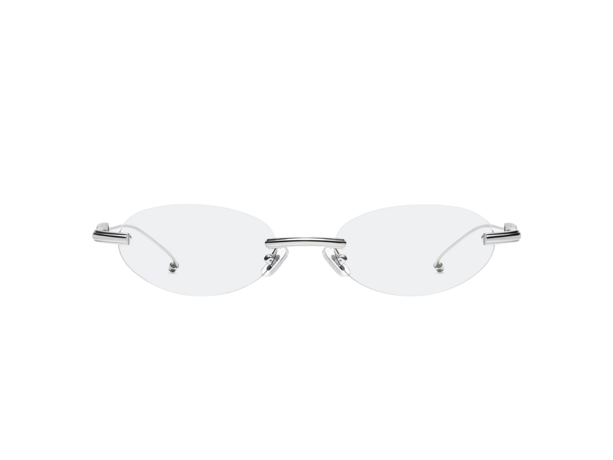 Gentle Monster Maison Margiela In Glossy Silver Metal Frame With