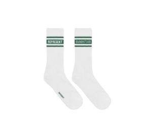 Buy Represent Owners Club Socks Flat White Racing Green at Sasom – Authentic and Ready to Ship