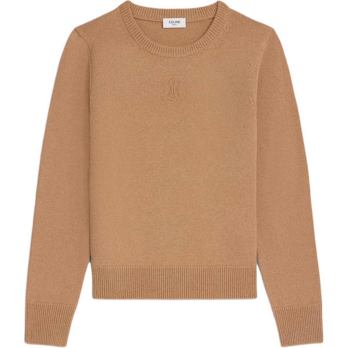 Celine Crew Neck Sweater In Heritage Cashmere