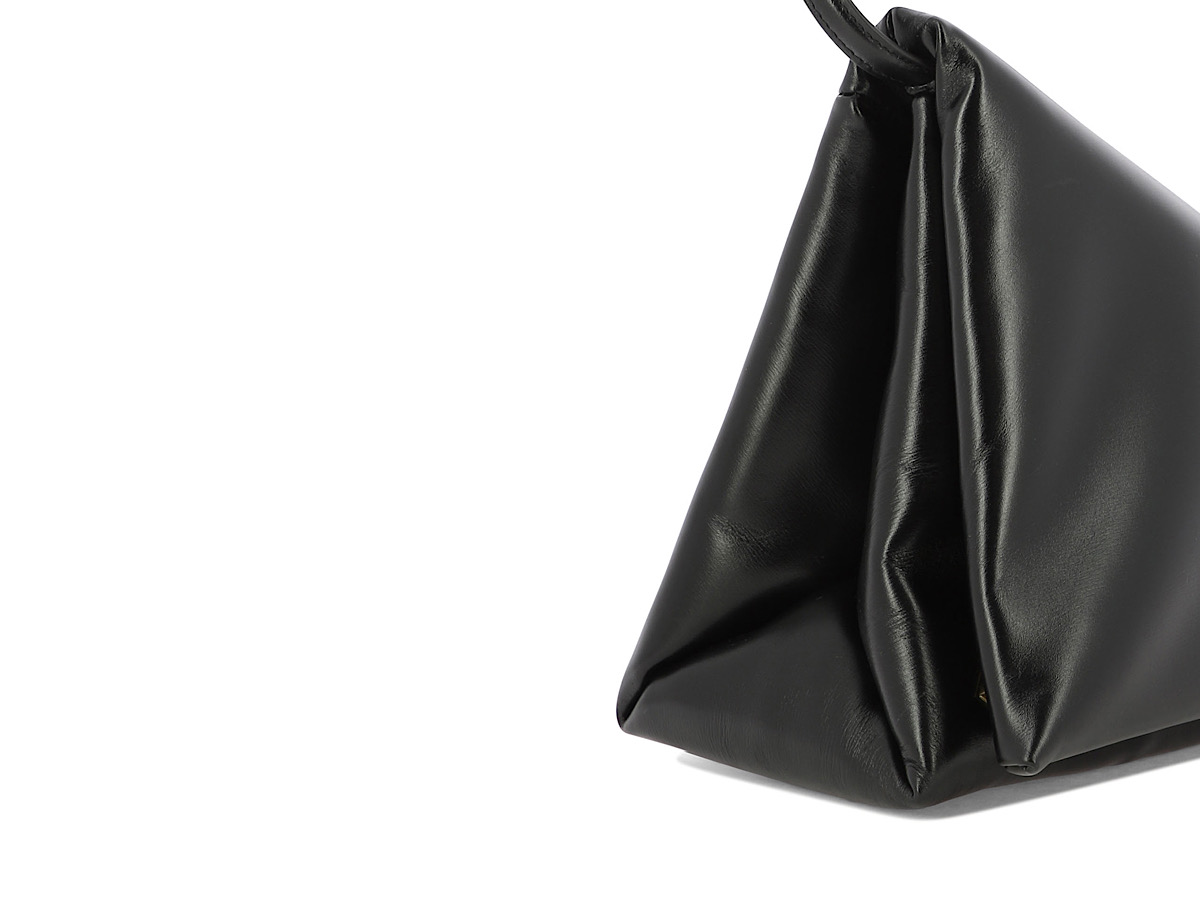 Marni Prisma Triangle Shoulder Bagblack Pelle Di Vitello